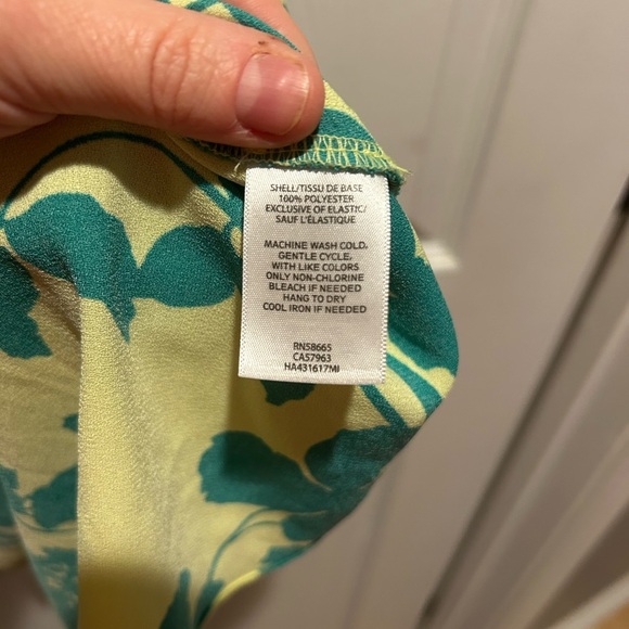 Green and Yellow Floral Dress - Picture 5 of 7